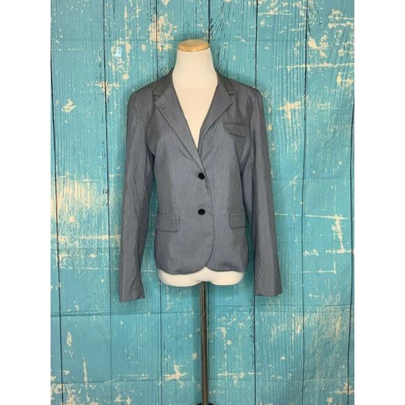Gap Silver Career Preppy Blazer Sz 10 - Picture 6 of 10